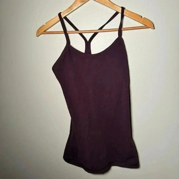 Lululemon Power Y Tank  (Luon) Black Cherry 4 - Picture 4 of 7